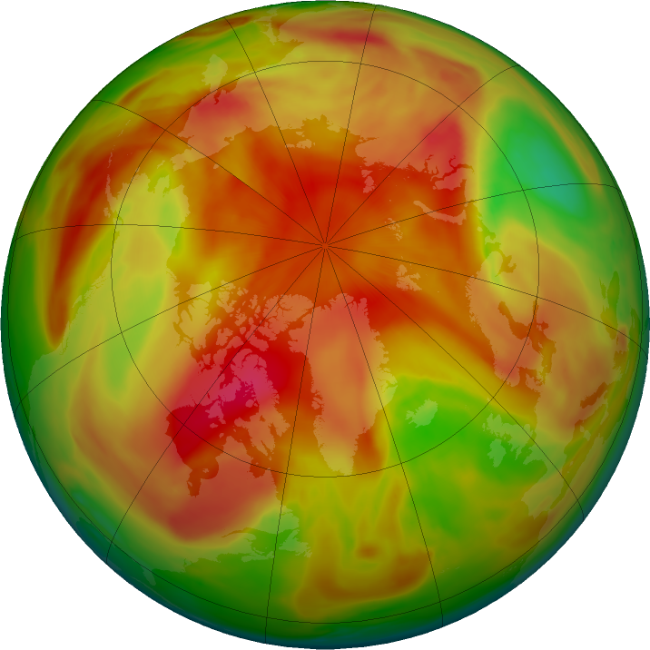 Arctic ozone map for 20 April 2024